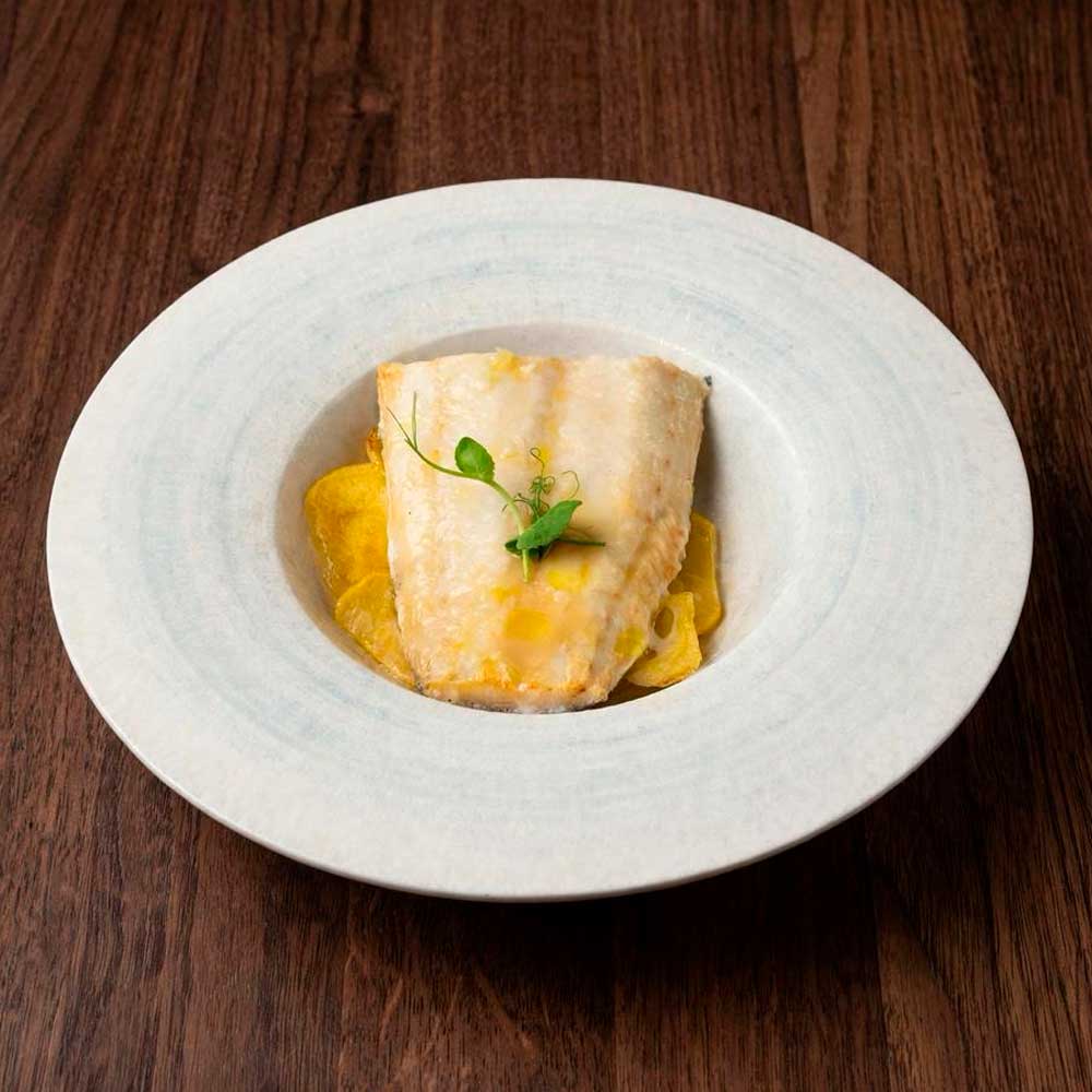 Bacalao con toffe de ajo